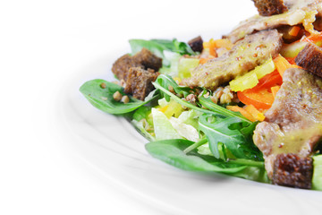 salad of marinated pork