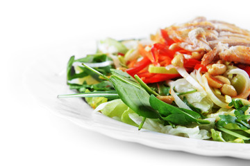 salad of fried chicken