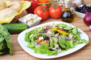 salad with fresh vegetables