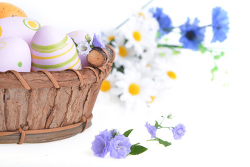 basket of easter eggs