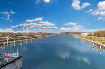 Panorama of the Rhine in Germany