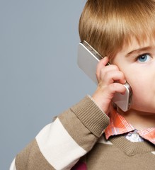 Little  boy with mobile phone