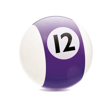Hyperrealistic Billiard Ball Number 12