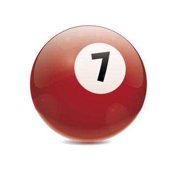 Hyperrealistic Billiard Ball Number 7