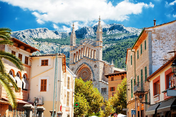 View of Soller in Mallorca - obrazy, fototapety, plakaty