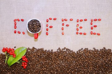 Coffee beans.