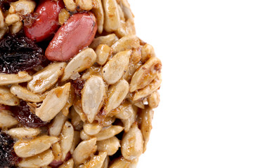 Round candied seeds and nuts.