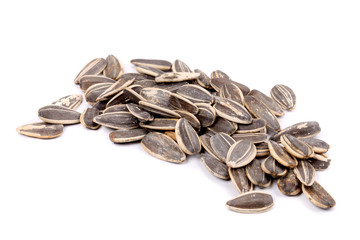 Close up of black sunflower seeds.