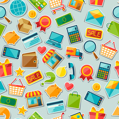 Internet shopping seamless pattern.