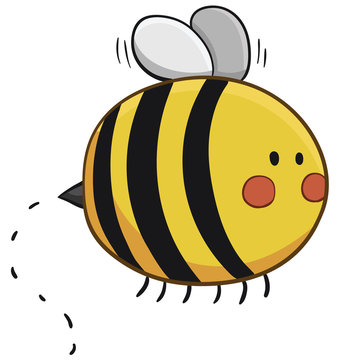 Cute Bee Flying