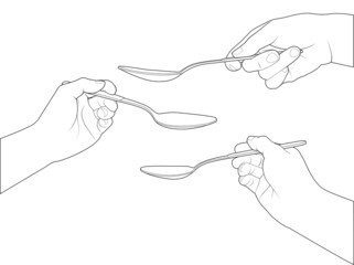 hand set spoon