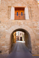 Fototapeta na wymiar Jerica Castellon village arches in Alto Palancia of Spain