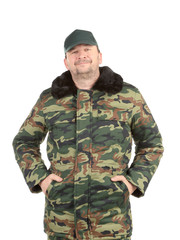 Man in military vest.