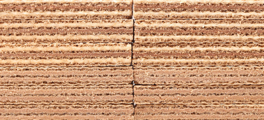 Close up of stack delicious wafer.