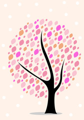 Color tree vector isolated