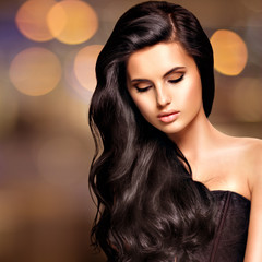 Portrait of a beautiful indian woman with long hairs
