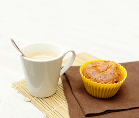 homemade cake and a mug of coffee