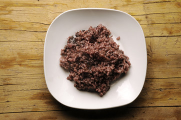 Riso al radicchio rosso Rice with red radicchio