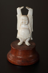 An antique ivory Buddha