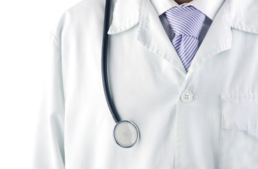 Close-up of a doctor with a stethoscope