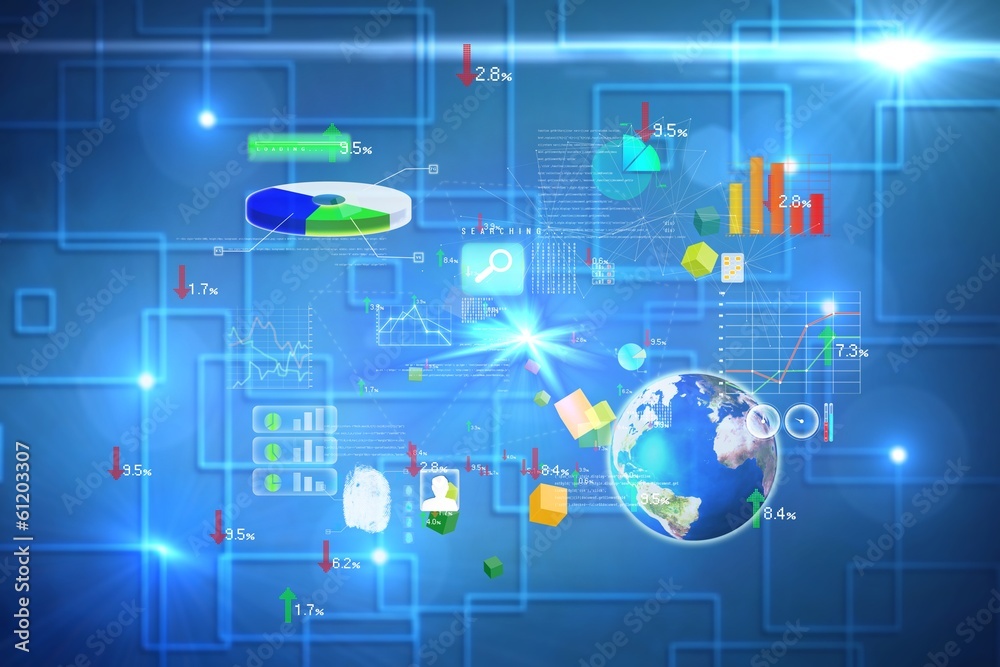 Poster Composite image of global technology background