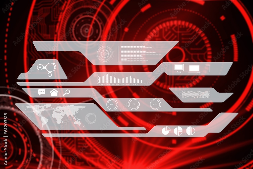 Poster Composite image of business interface