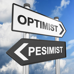 Obraz premium wegweiser Optimist