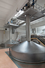 Fototapeta premium Interior of the brewery, mash vats