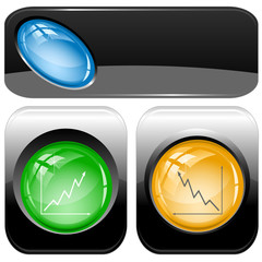 Diagram. Vector internet buttons.
