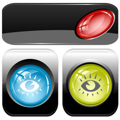 Eye. Vector internet buttons.
