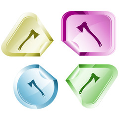 Axe. Vector sticker.