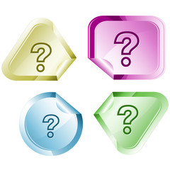 Query. Vector sticker.