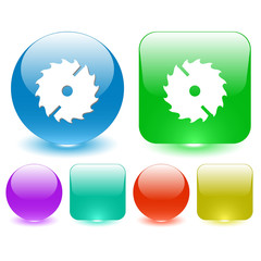 Circ saw. Vector interface element.