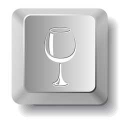 Goblet. Vector computer key.