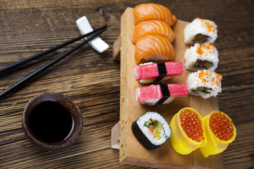 Sushi traditional japanese food 