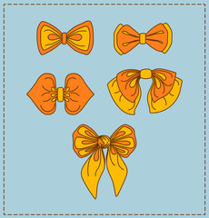 Set of vector bow ties