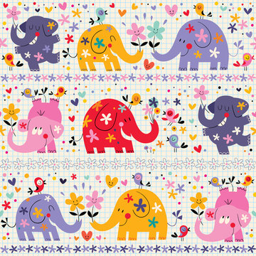 elephants pattern