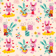 Bunnies & gifts pattern
