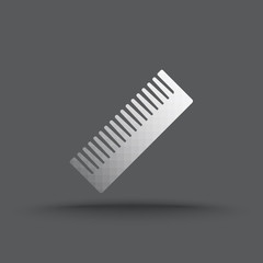 Vector of transparent comb icon on isolated background