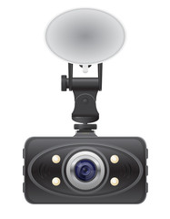 car recorder front back vector illustration