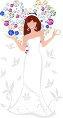 Beautiful young woman with jewelry