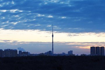 early morning clouds over Moscow