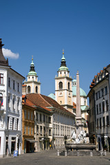 Obraz premium Rathausplatz Ljubljana