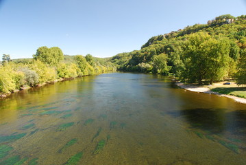 Fototapeta premium Le lit de la dordogne à Cénac