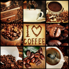 Obrazy na Plexi  kolaż koncepcji kawy