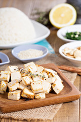 Baked tofu with spices