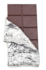 chocolate bar in foil