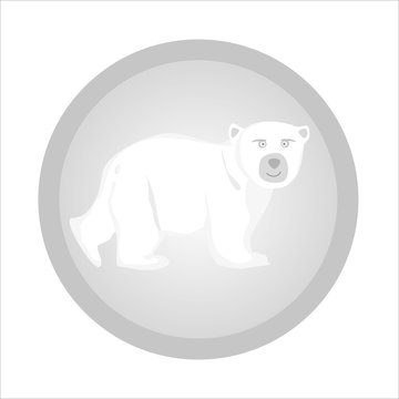 bear white logo in a gray circle