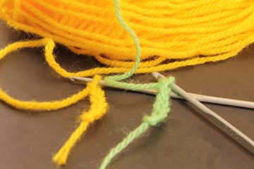 Wool and crochet hook