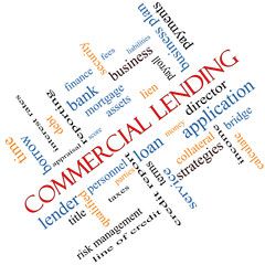 Commercial Lending Word Cloud Concept Angled